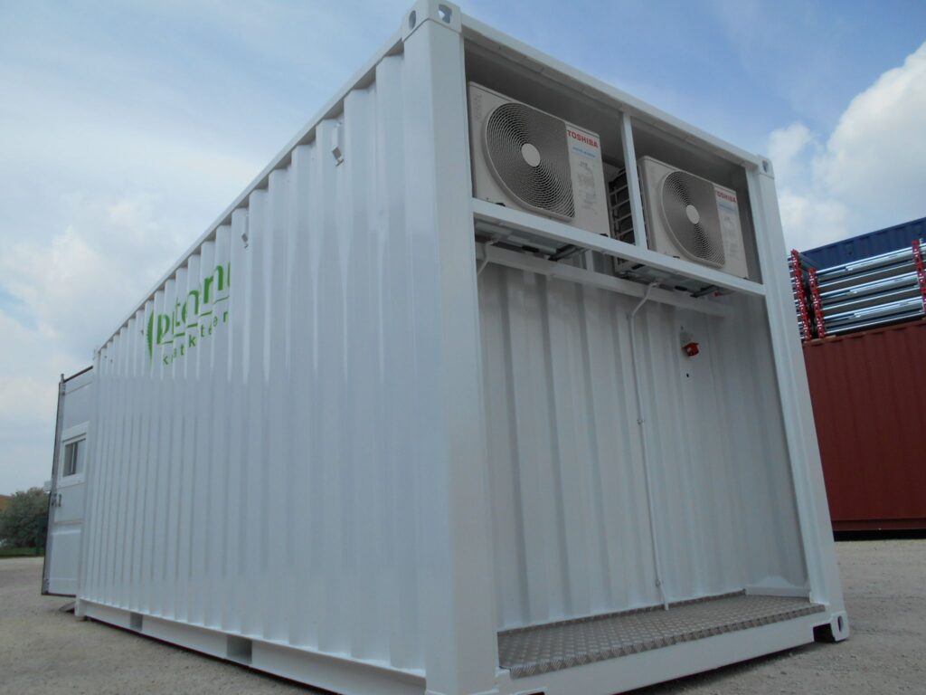Célzott hűtési rendszer technologóiai konténerekhez